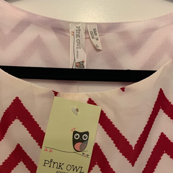 Brand new red & white Pink Owl dress. NWT. - Picture 3 of 6
